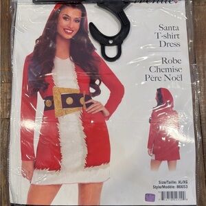 Leg Avenue Santa T-Shirt Dress Women’s Costume - Brand New